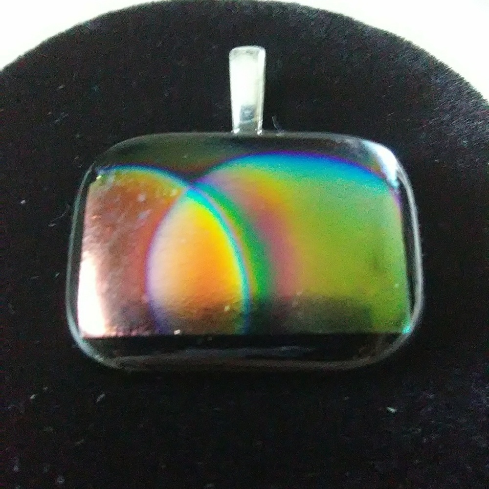 New handmade Dichroic glass pendant